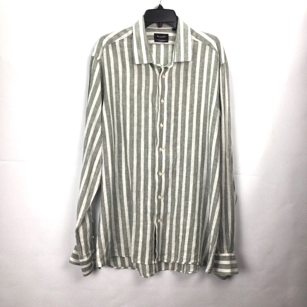 SAND Copenhagen Mens Linen Button Down Shirt‎